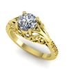 Image 5 : 1 CTW Solitaire Certified VS/SI Diamond Ring 14K Yellow Gold - REF-289F6N - 38540