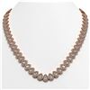 Image 1 : 42.11 CTW Pear Diamond Designer Necklace 18K Rose Gold - REF-7805Y3K - 42822