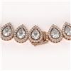 Image 4 : 42.11 CTW Pear Diamond Designer Necklace 18K Rose Gold - REF-7805Y3K - 42822
