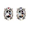 Image 1 : 2 CTW Certified VS/SI Quality Oval Diamond Solitaire Stud Earrings 10K Rose Gold - REF-585M2H - 3309