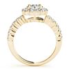 Image 4 : 1.75 CTW Certified VS/SI Diamond 2Pc Wedding Set Solitaire Halo 14K Yellow Gold - REF-404W9F - 31195