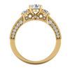 Image 4 : 2.07 CTW VS/SI Diamond Solitaire Art Deco 3 Stone Ring 18K Yellow Gold - REF-327H3A - 37018