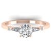 Image 1 : 1.04 CTW Certified VS/SI Diamond Solitaire Ring 14K Rose Gold - REF-179A6X - 30391