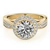 Image 1 : 1.4 CTW Certified VS/SI Diamond Solitaire Halo Ring 18K Yellow Gold - REF-225H6A - 27005