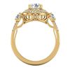Image 4 : 2.05 CTW VS/SI Diamond Solitaire Art Deco 3 Stone Ring 18K Yellow Gold - REF-490H9A - 37264