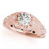 Image 2 : 0.97 CTW Certified VS/SI Diamond Solitaire Antique Ring 18K Rose Gold - REF-226W2F - 27265