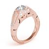 Image 4 : 0.97 CTW Certified VS/SI Diamond Solitaire Antique Ring 18K Rose Gold - REF-226W2F - 27265