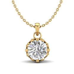 0.85 CTW VS/SI Diamond Art Deco Stud Necklace 18K Yellow Gold - REF-138N4Y - 36841