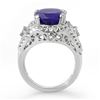 Image 2 : 8.15 CTW Tanzanite & Diamond Ring 14K White Gold - REF-307W8F - 11781