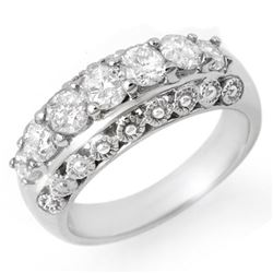 1.25 CTW Certified VS/SI Diamond Ring 18K White Gold - REF-160N2Y - 14435