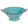 Image 1 : Blue & white granite ware colander, some damage on interior rim, otherwise Exc. condition, 10.5"Dia.