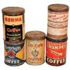 Image 1 : Coffee tins (5); San Marto Coffee, Berma Coffee, Scowcroft's Coffee, Trumpet Coffee & Boston Souveni