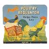Image 1 : Pratts Poultry Regulator die cut cdbd. easel back sign, nail holes in bottom & thumb nail sized miss