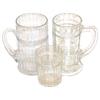 Image 1 : Heisey Root Beer mug w/matching Heisey glass tumbler dated 1907 & heavy embossed glass "Root Beer" m