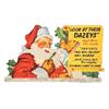 Image 1 : Dazey Churn Christmas die cut cdbd. display sign, "LOOK AT THESE DAZEYS....GIFTS THAT WILL DELIGHT A