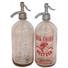Image 1 : Coca-Cola Bottling Big Chief seltzer bottles, Stockton & Sacramento, CA, both in Good+ condition & 1