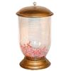 Image 1 : Pretzel countertop display jar, has area for light in bottom, metal lid & base, replacement knob, ex