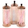 Image 1 : Straw holders (3); 2 are complete & Exc. condition, tallest one is missing insert, 11" to 12"H.  