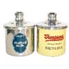 Image 1 : Thompson's Malted Milk porcelain container w/aluminum lid & aluminum Kraft Malted Milk container w/l