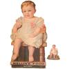 Image 1 : Mellin's Food die cut cdbd. easel back sign, lower corner damage, otherwise VG condition, 24"H & min