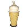 Image 1 : Ice cream cone oversize display, paper mache, says "Eat it All" on both sides, VG condition, 22"H.
