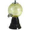 Image 1 : Lash's deco style syrup dispenser w/embossed Vaseline glass globe & black amethyst base, c.1930, Exc