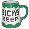 Image 1 : Stoneware Dick's Beer oversized display mug, marked Monmouth Pottery, VG condition w/original paint,