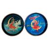 Image 1 : Miller High Life Beer trays (2); older tray has had significant restoration, newer tray VG condition