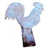 Image 1 : Windmill weight, rooster w/fan tail, 3 dimensional, Hummer-E 134 embossed on tail, cast iron, welded
