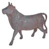 Image 1 : Cast iron bull, nicely detailed 2 piece casting, 14"W x 12"H. 