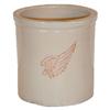 Image 1 : Red Wing Stoneware 1 gal. Big Wing crock, glazed over trimming flaw on base, Exc. condition, 8"H.