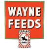 Image 1 : Wayne Feeds die cut enamel on metal sign, double sided, Exc. condition both sides, 30"W x 36"H.