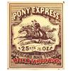 Image 1 : Wells Fargo & Co. Pony Express porcelain sign, 3 color, made by Thomas Bell-NY in the mid 20th Centu