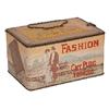 Image 1 : Fashion Cut Plug Tobacco litho on tin lunch box, great graphics, VG condition, 8"W x 4"H.