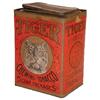 Image 1 : Tiger Chewing Tobacco cdbd. bulk container w/hinged lid top, held 48 5 Cent pkgs., very colorful & V
