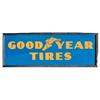 Image 1 : Goodyear Tire porcelain sign w/wood frame, Exc. condition, 66"W x 24"H.
