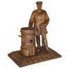 Image 1 : Cigar cutter, Admiral by Watchtower, lever at side of tower cuts off cigar, cast iron w/brass wash, 