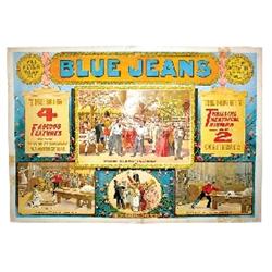 Blue Jeans theater poster, litho on paper, The Enquirer Job Printing Co.-Cinc, O., c.1890, slight ed