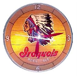 Iroquois Beer double bubble light up clock, mfgd. by Advertising Products, Inc., Cinc., OH, Exc. wor