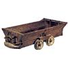 Image 1 : Salesman's sample miner's cart, wood w/metal trim & iron wheels, working model shows braking system 