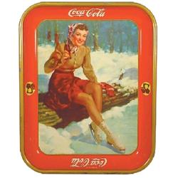 Coca-Cola serving tray, 1941, American Art Works, Coshocton, OH, Near Mint condition.