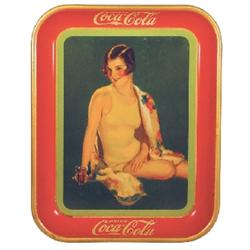 Coca-Cola serving tray, 1929, Fountain Sales, American Art Works, Coshocton, OH, Exc. condition.