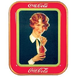 Coca-Cola serving tray, 1928, Bottle Sales, American Art Works, Coshocton, OH, Very Rare in this Nea