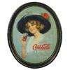 Image 1 : Coca-Cola serving tray, 1913, oval, Passaic Metalware Co., Passaic, NJ, VG condition.