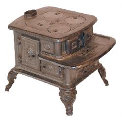 Salesman sample stove, "The Dictator", mfgd. by Detroit Stove Works, c.1870, cast iron w/4 burners,