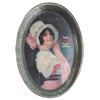 Image 1 : Coca-Cola tip tray, 1914, "Betty", Passaic Metalware Co., Passaic, NJ, Exc. condition, 6"H.