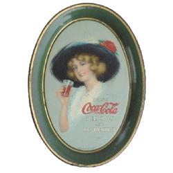 Coca-Cola tip tray, 1913, Passaic Metalware Co., Passaic, NJ, Exc. condition, 6"H.