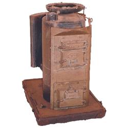 Salesman sample furnace, "Waterbury Seamless Furnace", model #624, cast iron & sheet metal, made in