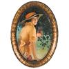 Image 1 : Coca-Cola 1918 tip tray, "Elaine", some surface crazing & spotting, overall Good condition, 4.5"W x 