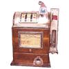 Image 1 : Slot machine, 5 Cent Jennings Operator Bell, early style w/wood front & Rare side mint vender, c.192